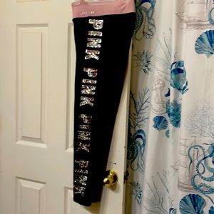 Pink VS bling yoga pants